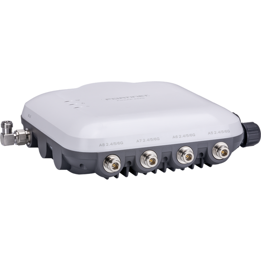 FortiAP-432G Outdoor Wireless FortiAP - Tri radio (Wi-Fi 6E IEEE 802.11ax Tri-band 2.4/5/6GHz and dual 5G operation 4+4+4 streams in 3 radio) [Note: 6GHz band not available in all regulatory domains. Use of the 6GHz band subjects to regional [FAP-432G-EO]