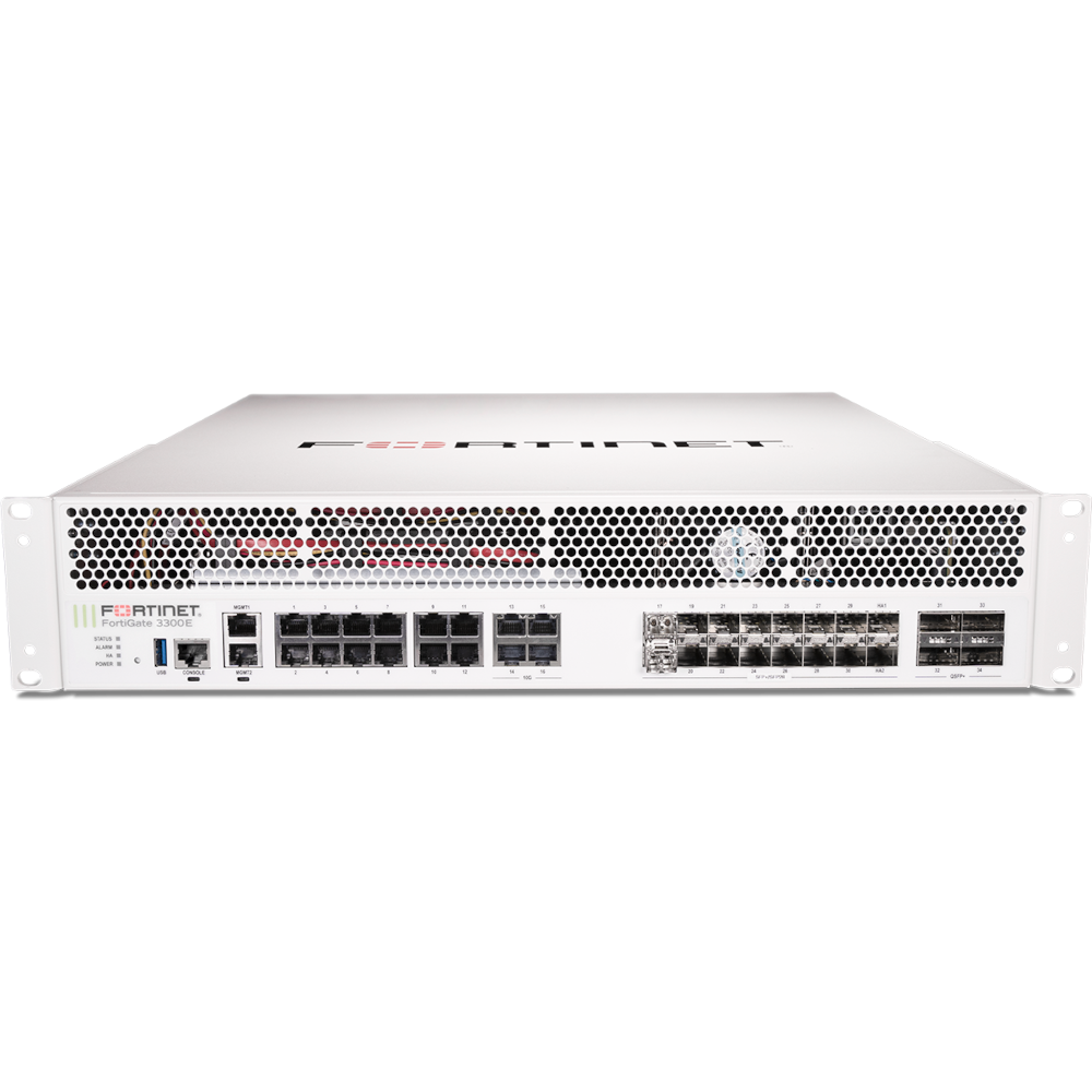 FortiGate-3300E Hardware plus 3 Year FortiCare Premium and FortiGuard Enterprise Protection [FG-3300E-BDL-809-36]