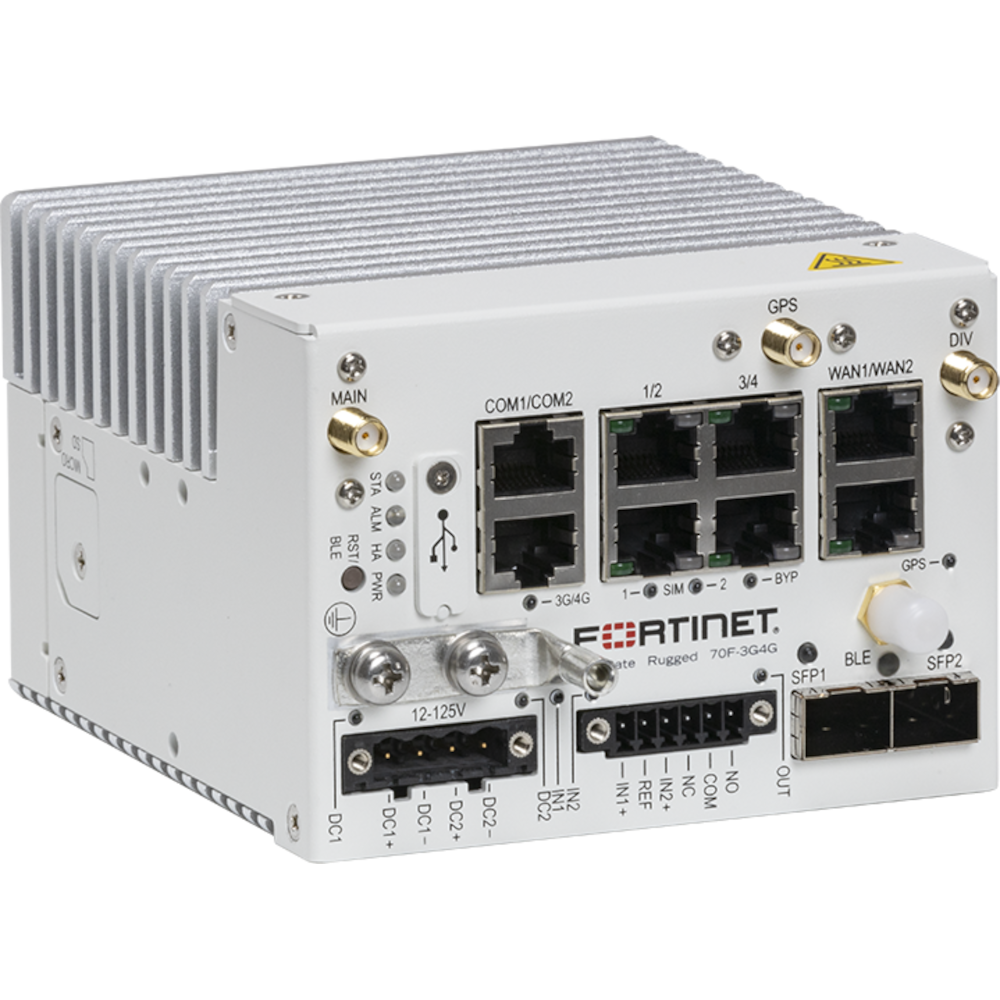 FortiGateRugged-70F Hardware plus 5 Year FortiCare Premium and FortiGuard Unified Threat Protection (UTP) [FGR-70F-BDL-950-60]