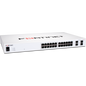 FortiSwitch-124F-POE Layer 2 FortiGate switch controller compatible PoE+ switch with 24x 1G RJ45 and 4x 10G/1G SFP+/SFP ports and 1x RJ45 console port. Ports 1 to 12 support PoE+ with maximum 185W PoE output limit with smart fan/temperature  [FS-124F-POE]