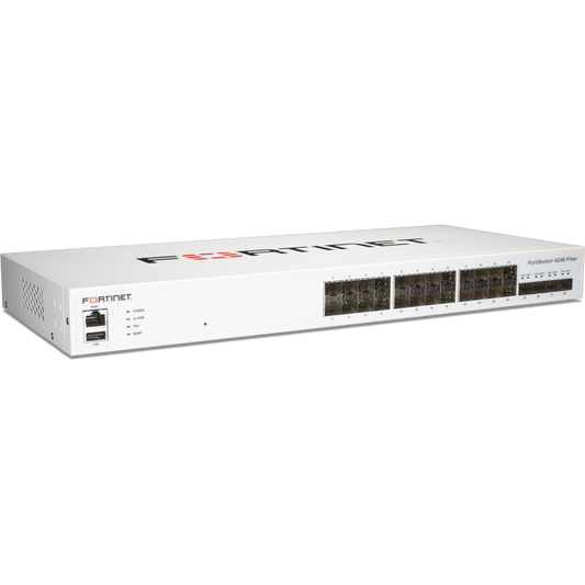 FortiSwitch-424E-Fiber Layer 2/3 FortiGate switch controller compatible switch with 24 x GE SFP ports, 4 x 10 GE SFP+ uplinks [FS-424E-FIBER]