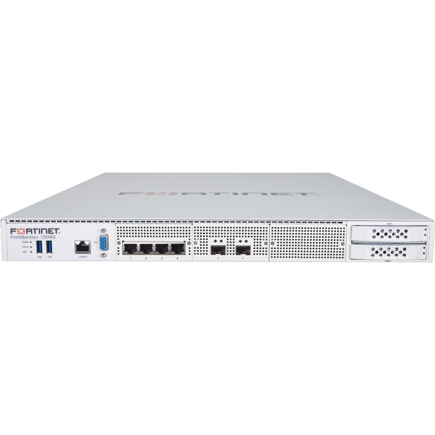 FortiSandbox-1500G Sandboxing Hardware Appliance for Mid-Range. Includes 2 Universal VM count. Available Universal VM expansion supports up to max 28 local and 120 cloud, with a total count not exceeding 120. Includes 1xWin11, 1xWin10, 1xOffic [FSA-1500G]