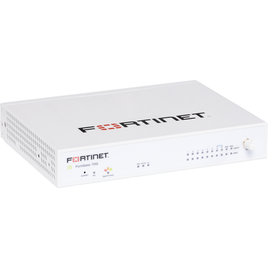 FortiWiFi-70G 10 x GE RJ45 ports (including 2 x WAN Ports, 1 x DMZ Port, 7 x Internal Ports), Wireless (802.11a/b/g/n/ax) dual radio. Region Code E [FWF-70G-E]