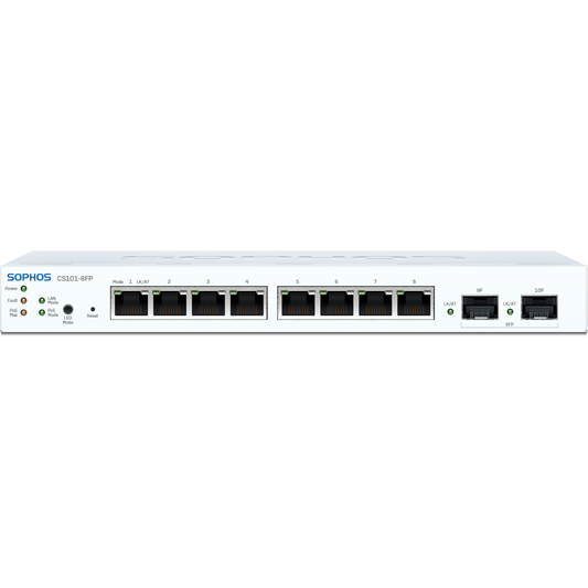 CS101-8FP Sophos Switch - 8 port with Full PoE with Support, 5-year - EU power cord [LS18FZ60ZZPCEU]