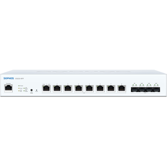 CS210-8FP Sophos Switch - 8 port (8x2.5G) with Full PoE with Support, 5-year - EU power cord [LS28FZ60ZZPCEU]